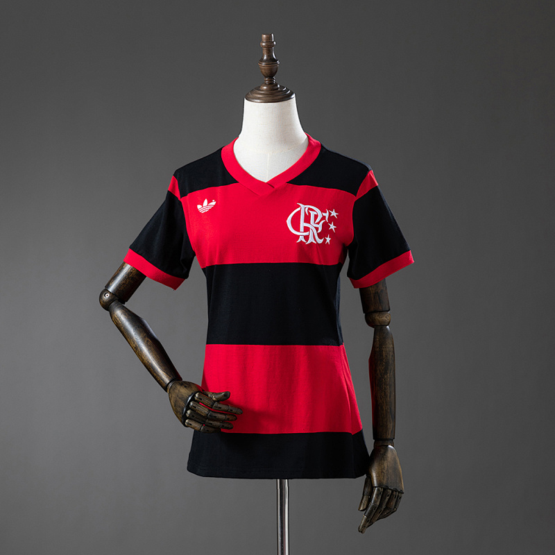 Camiseta retro de local del Flamengo 1981 para mujer, tallas S-XXL